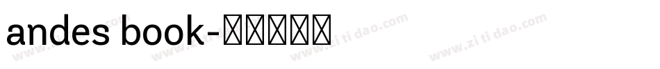 andes book字体转换